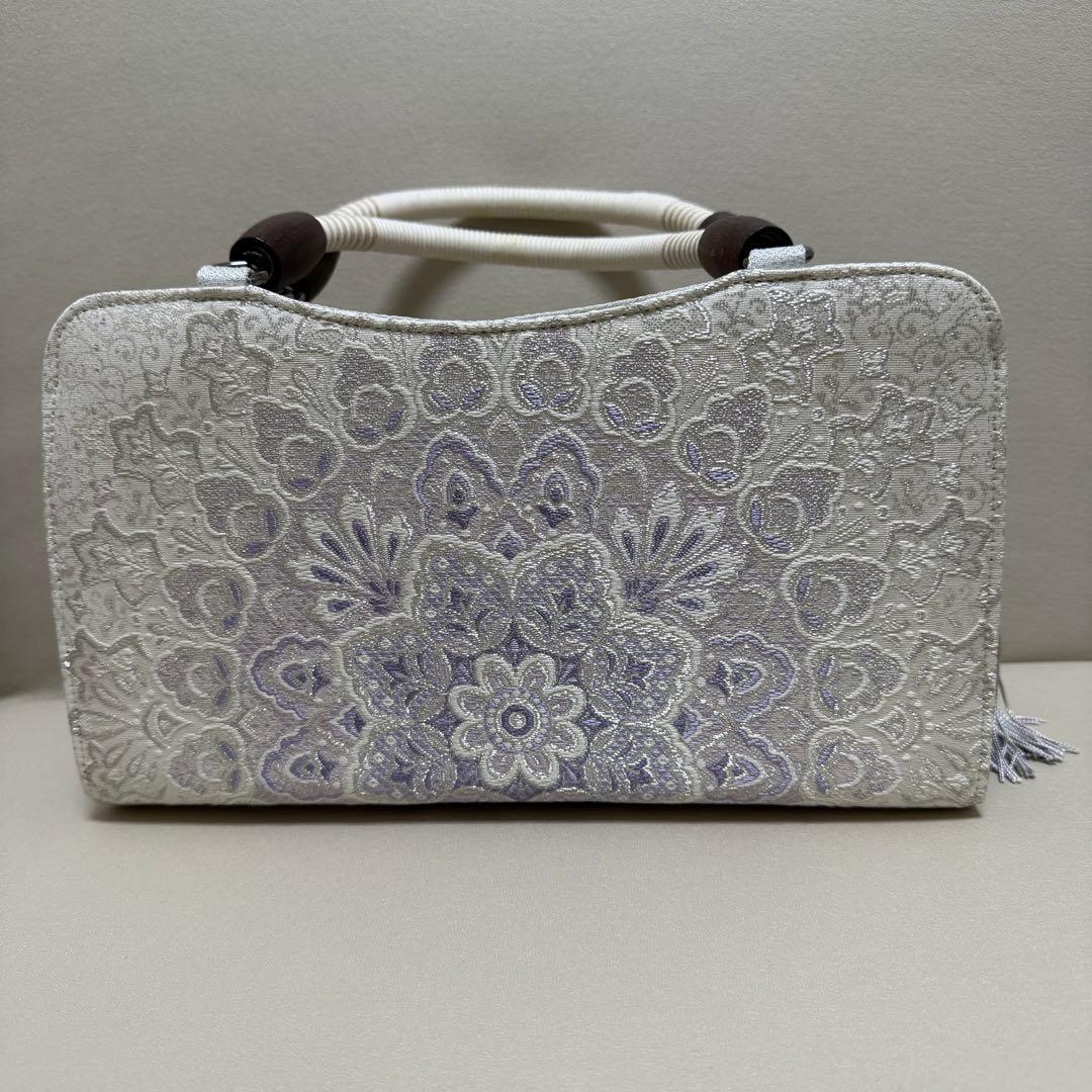美庵 花柄刺繍 和装用バッグ
