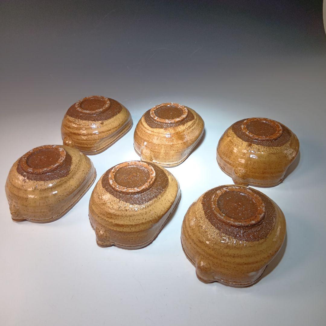 値下げ　茶道具　萩焼　12代田原陶兵衛　片口向付6客　共箱　美品