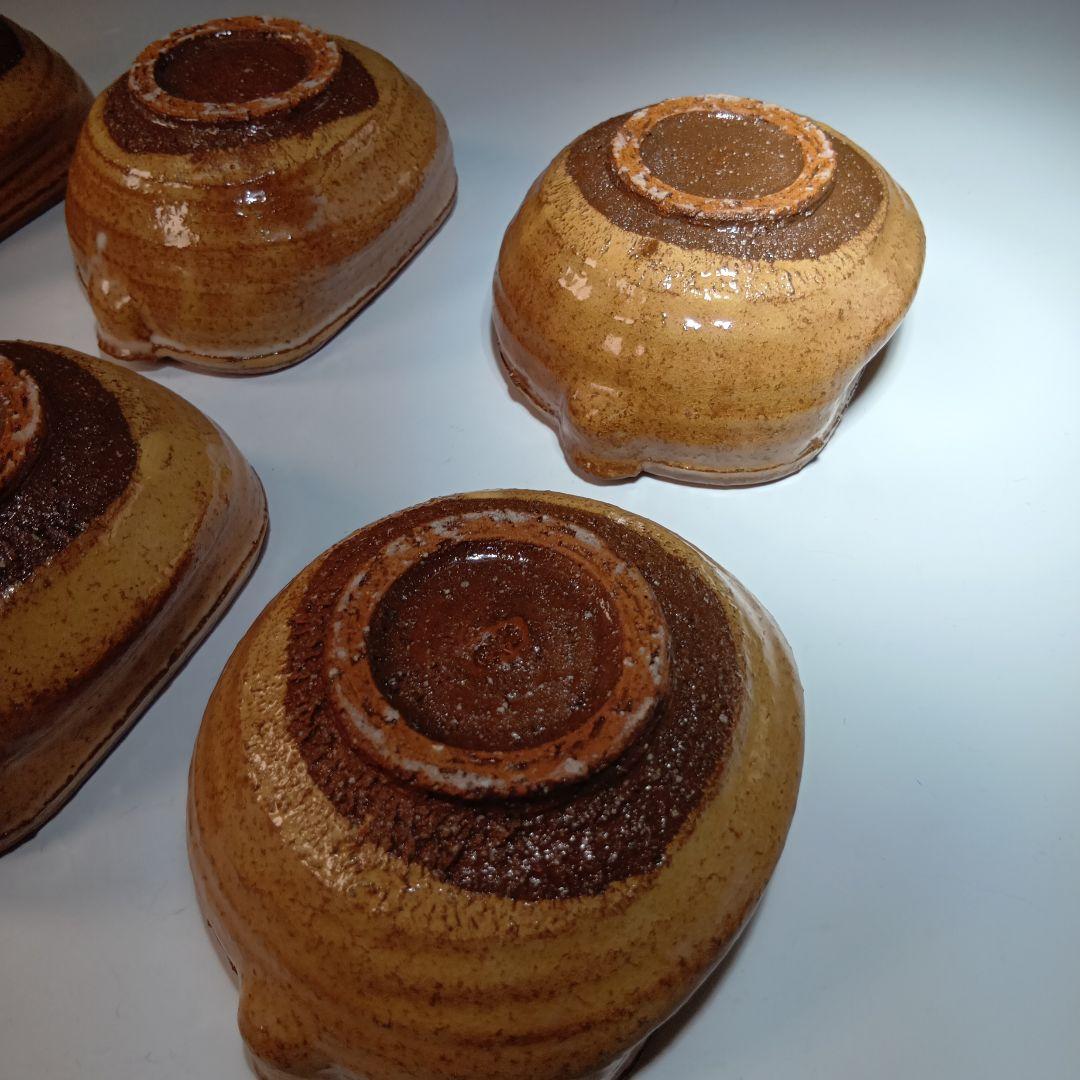 値下げ　茶道具　萩焼　12代田原陶兵衛　片口向付6客　共箱　美品