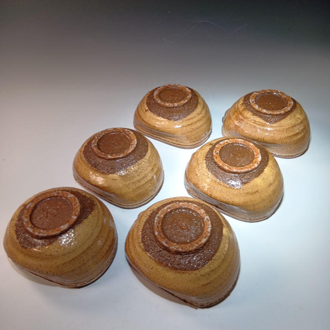 値下げ　茶道具　萩焼　12代田原陶兵衛　片口向付6客　共箱　美品