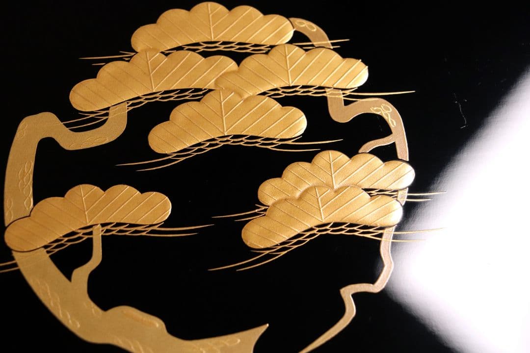 能登輪島塗 柴田屋造 花の丸蒔絵 屠蘇器 共箱 木製漆器 盃 銚子【MA271】