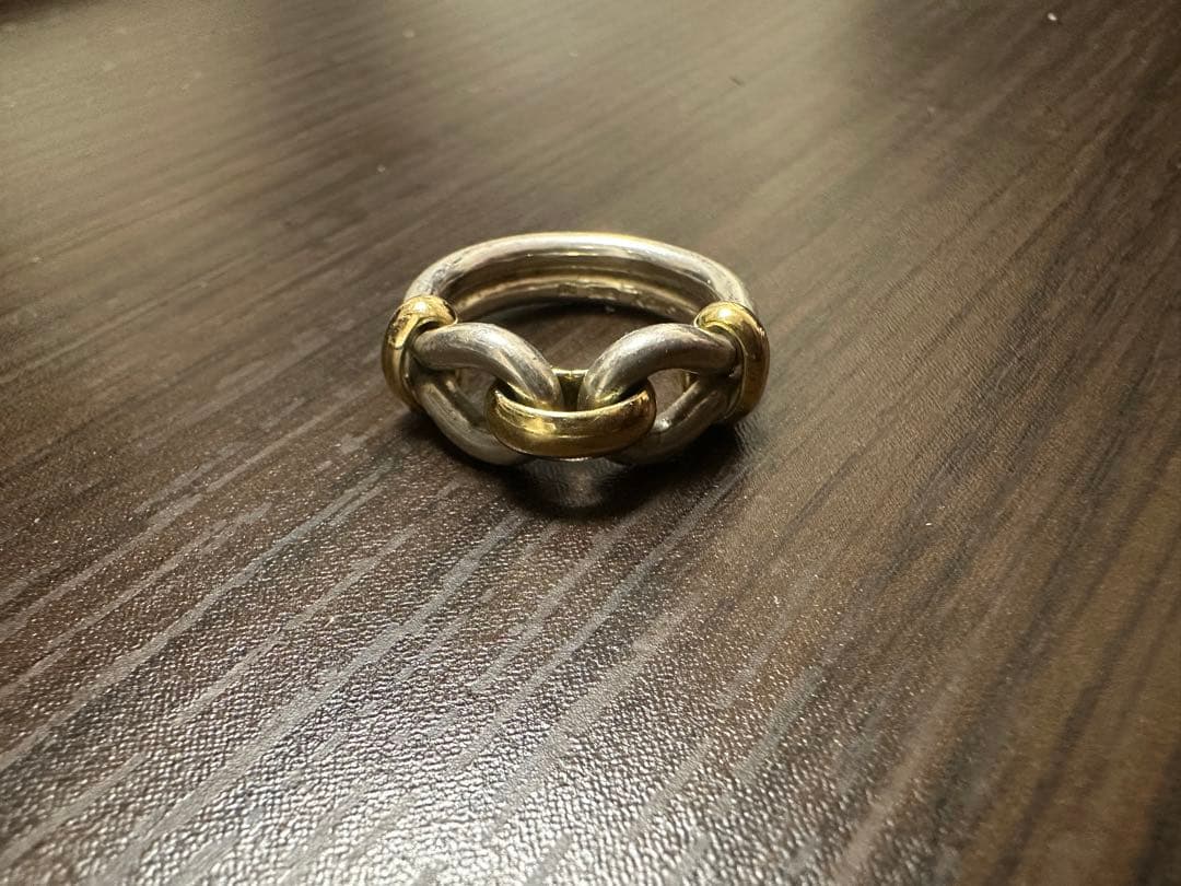 kensscratch 18k silver925 mixシルバーゴールドリング