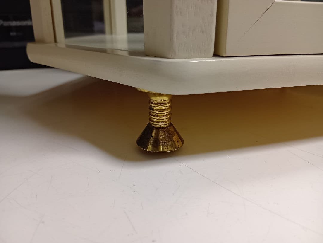 1980's　フランス　真鍮　金具　キュリオケース　テーブル　ディスプレイケース