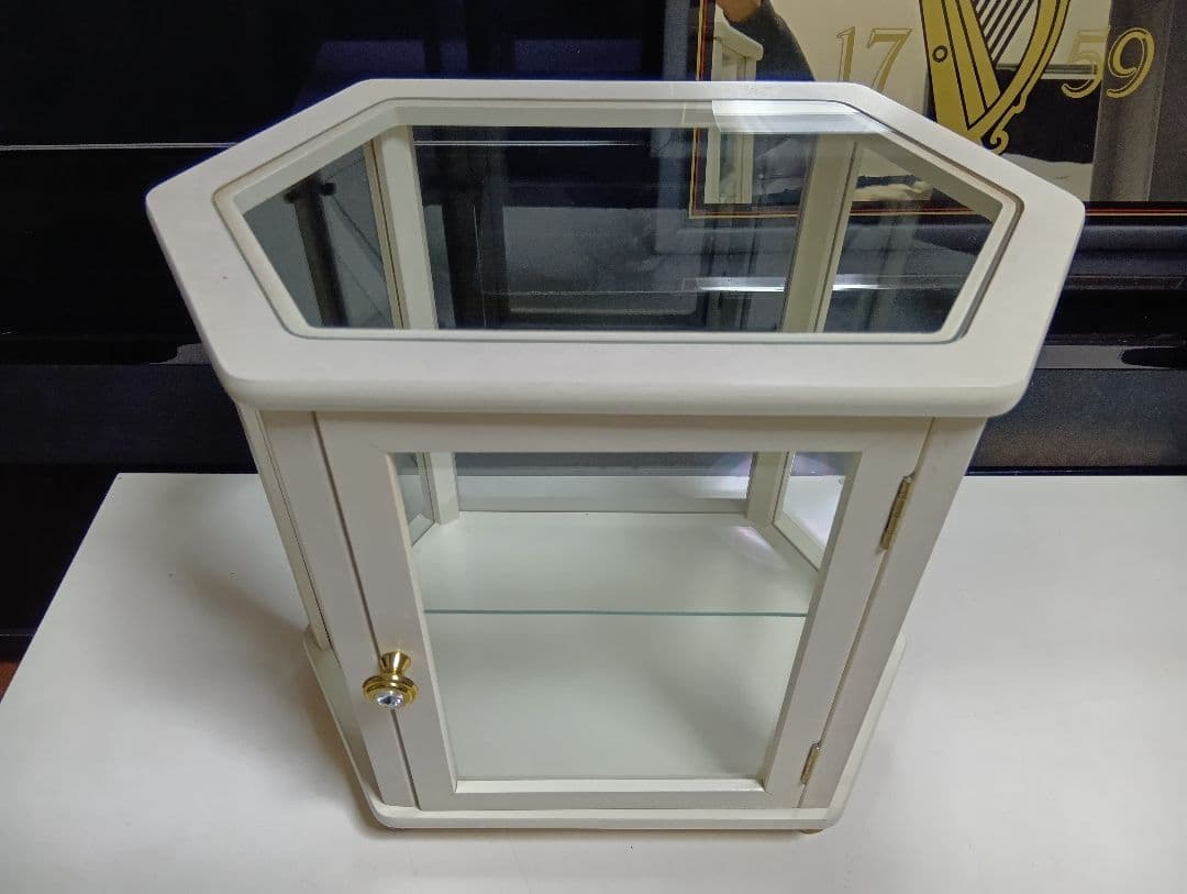 1980's　フランス　真鍮　金具　キュリオケース　テーブル　ディスプレイケース