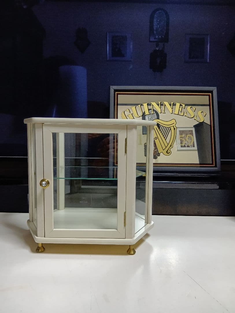 1980's　フランス　真鍮　金具　キュリオケース　テーブル　ディスプレイケース