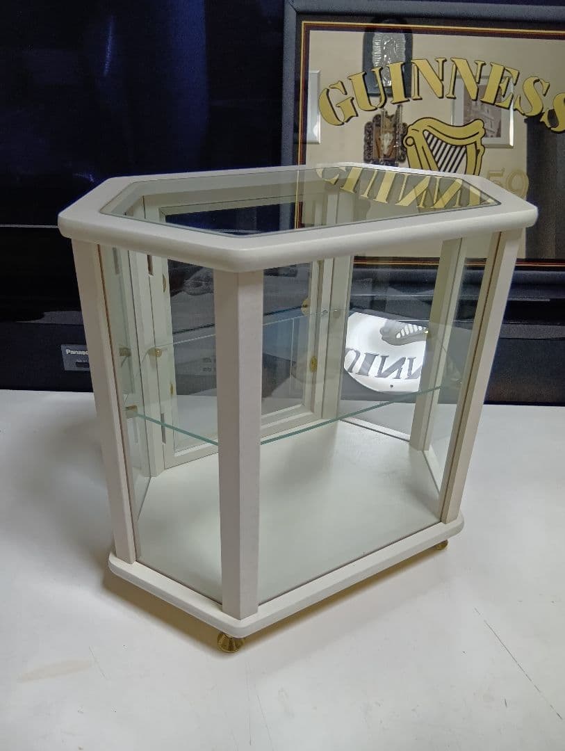 1980's　フランス　真鍮　金具　キュリオケース　テーブル　ディスプレイケース