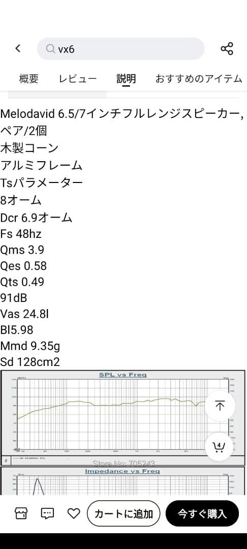 ウッド コーン フルレンジ スピーカー ユニット 6.5インチ 16cm ペア