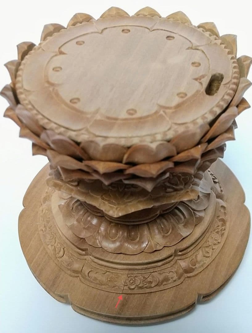 円台座のみ 坐像用#439 ◆白檀 木彫 仏像付属品