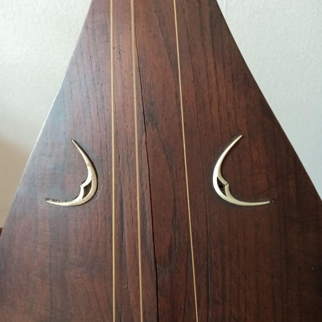 琵琶　木製 4弦 和楽器 スタンド付き