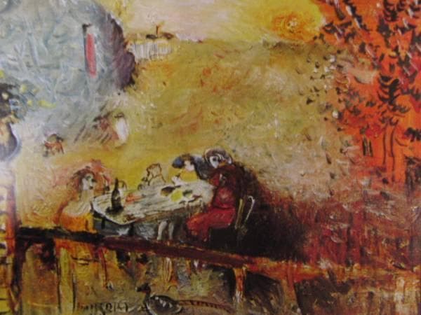 織田廣喜、高原の食事/希少サイン入、希少な額装用画集より、新品高級額装付