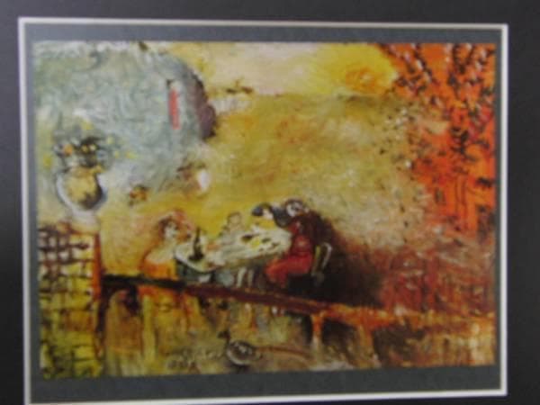 織田廣喜、高原の食事/希少サイン入、希少な額装用画集より、新品高級額装付