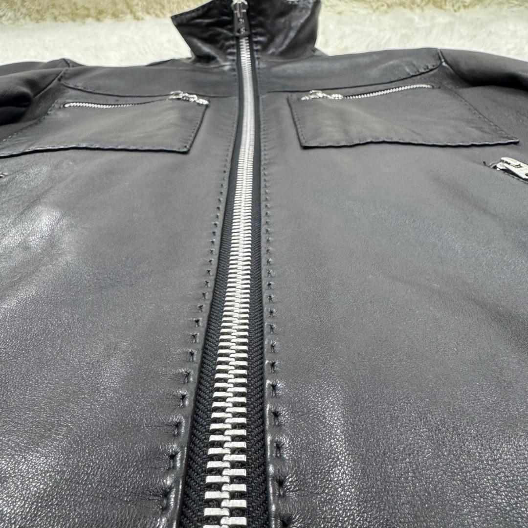 極美品✨AVIREX　レザージャケット　ブラック　ライダース　羊革　本革 M