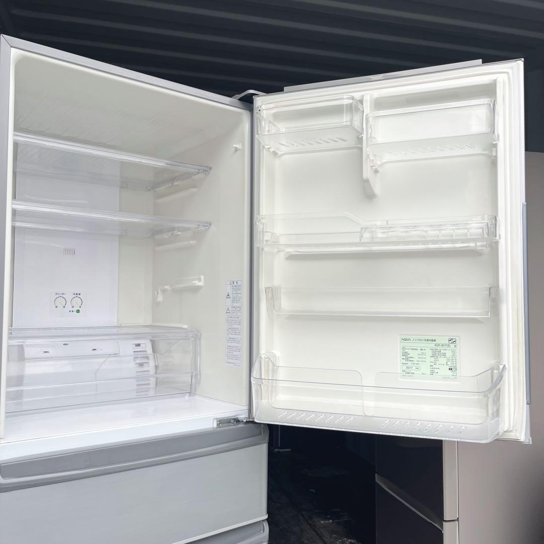 54取付無料！AQUAスタイリッシュミスティシルバー高性能4ドア冷蔵庫！洗濯機