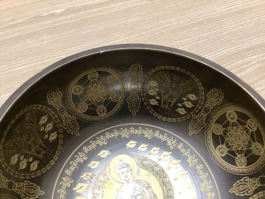 《 チベット密教　新品 》 シンギングボウル　倍音　仏陀　3点セット　83