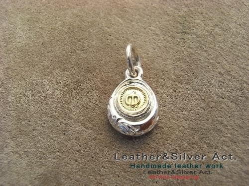 イーグル ペンダントトップ　シルバー925　ゴールド（ｋ18）イーグル手彫り