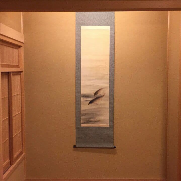 【真作】名品 (鯉の光達) 森田光達 (雙鯉・合箱)