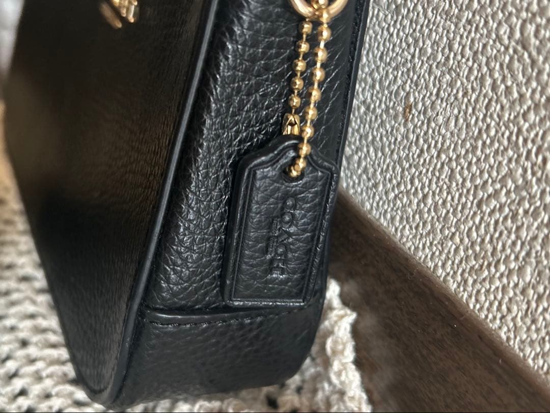 【美品】COACH コーチ★小さめ★ロゴマーク★ショルダーバッグ★黒