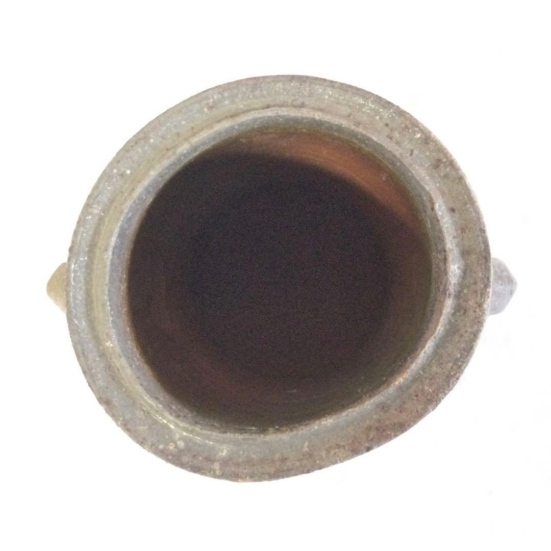 備前焼 窯変耳付花入 小西陶蔵作 花器 花瓶 供箱付 AB7