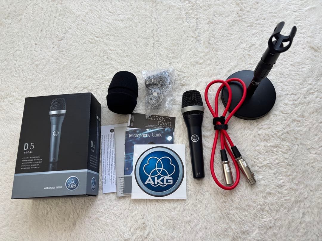【美品】AKG D5 ボーカル用ダイナミックマイク 配信