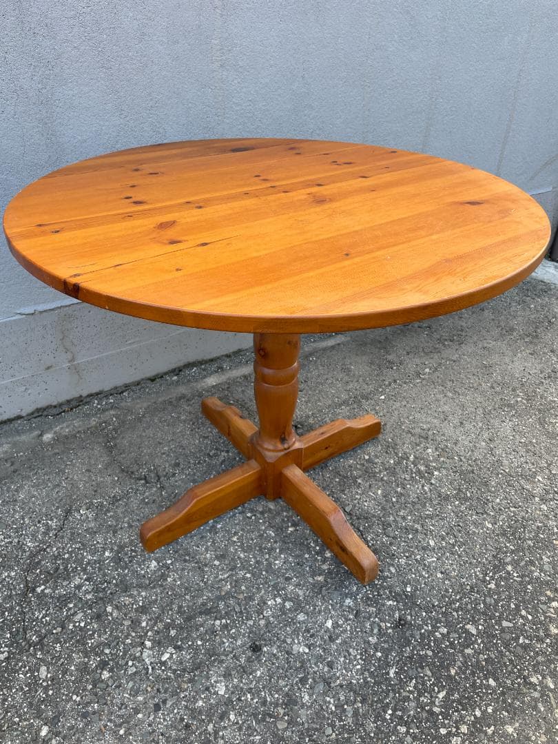 ★状態〇★ 円卓 ダイニングテーブル 直径約92x高さ約73cm テーブル