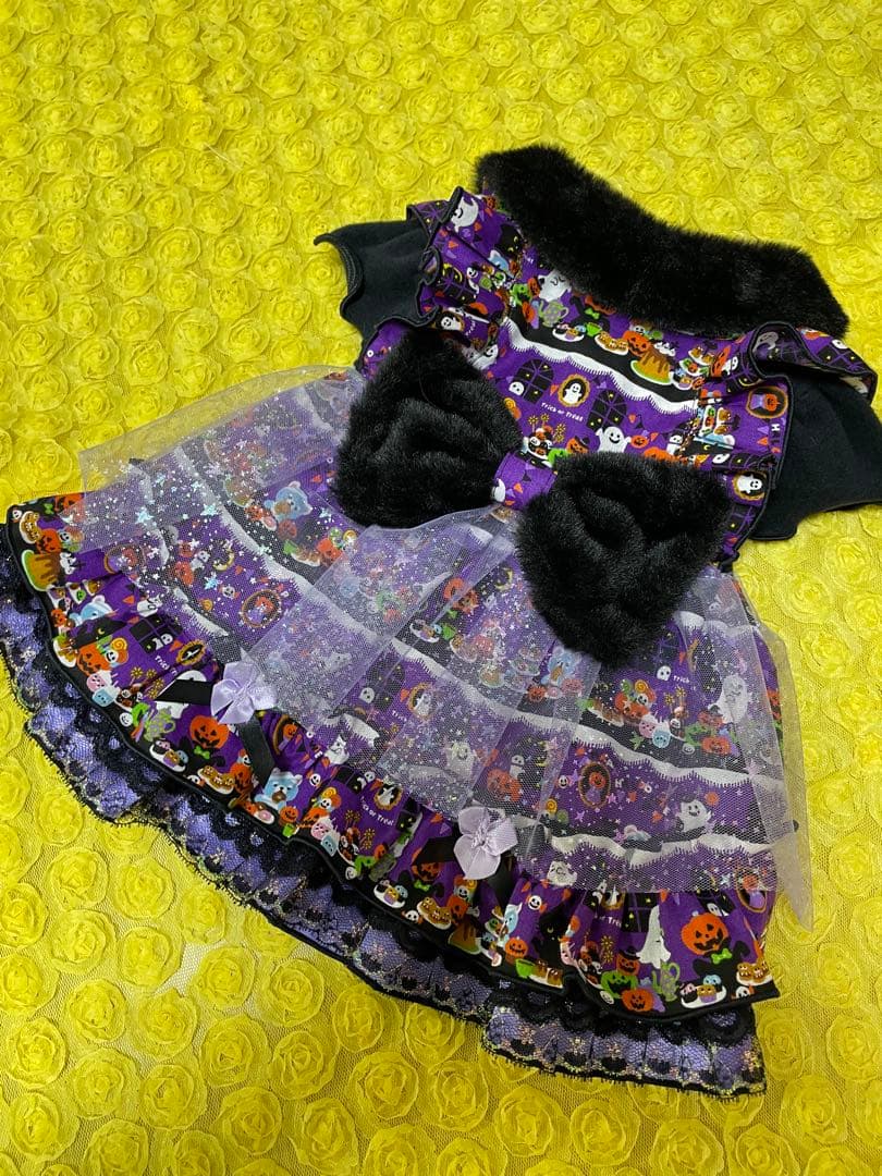 あいちゃん　犬服　ハンドメイド　わんこ服　ハロウィンワンピ