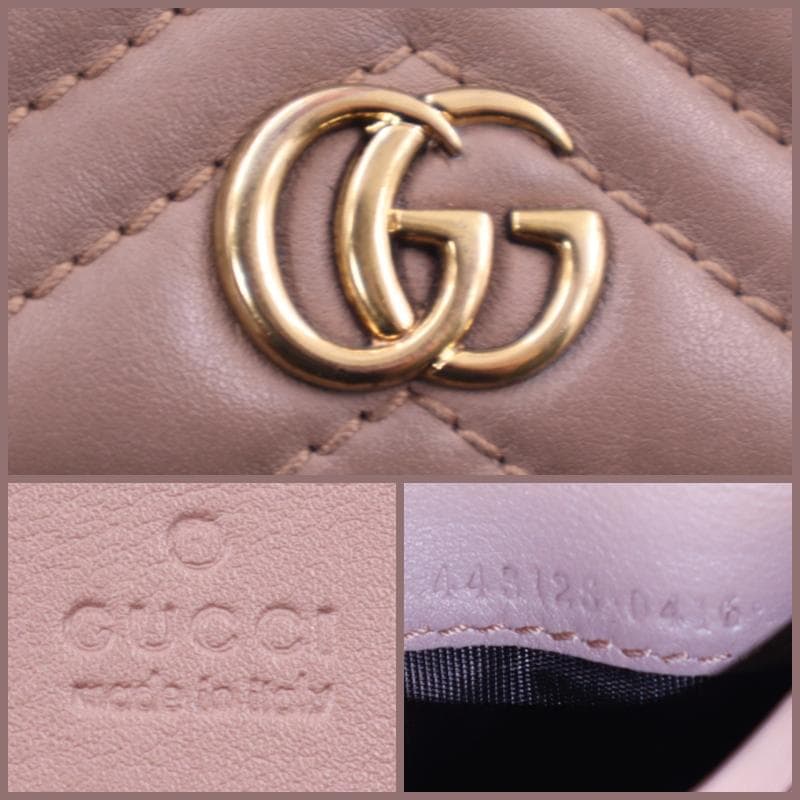 新春セール中★GUCCI GGマーモント二つ折り財布 キルティング グッチ