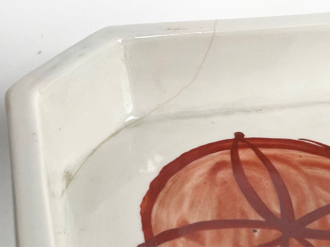 #2陶芸家　上田恒二　木野皿山　赤絵　角皿　折敷　盆　民藝　船木研兒　河井寛次郎