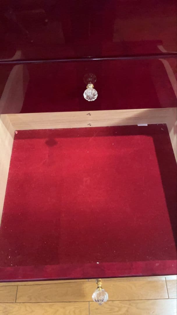 ジュエリーボックス 　チェスト　ワインレッド　三越