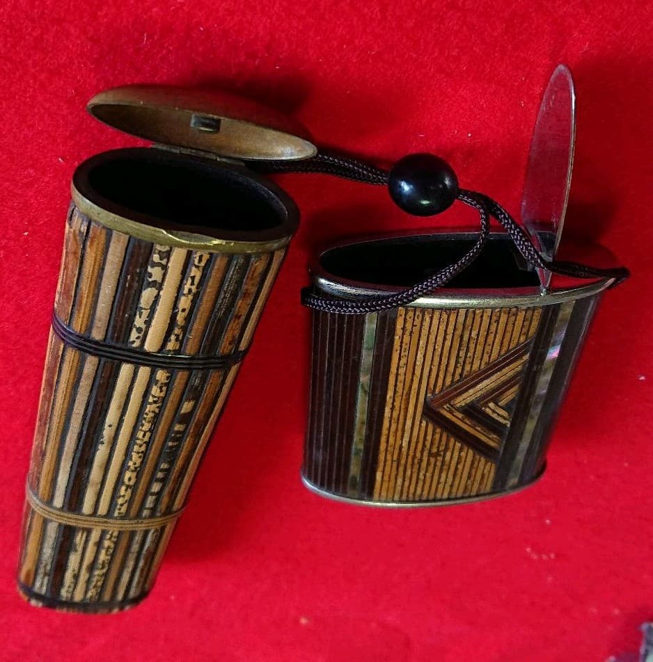 煙草入れ螺鈿骨董