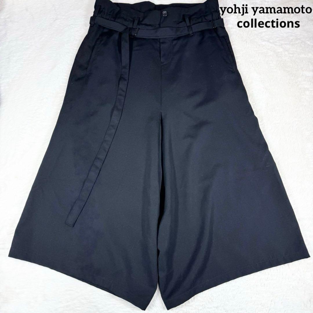 yohji yamamoto collections ベルト付 ワイドパンツ M