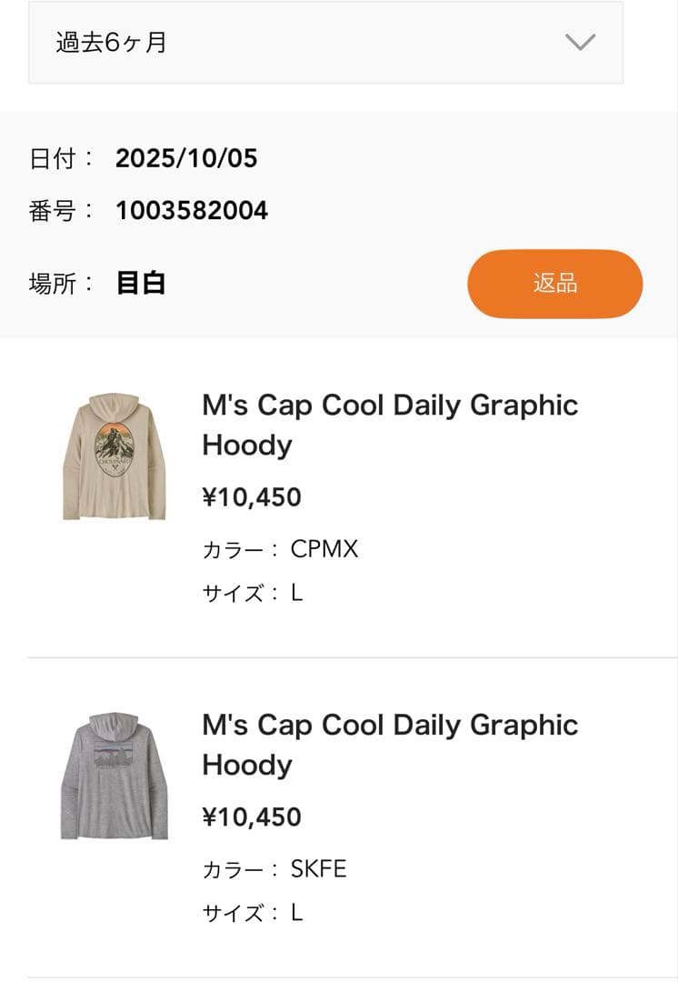 【美品】パタゴニア　メンズ・キャプリング・クールディリー・グラフィック・フーディ