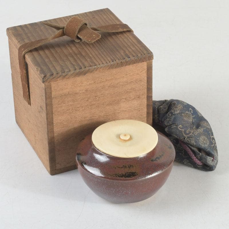 茶道具　瀬戸焼　古瀬戸　茶入　仕覆付　時代箱　V　9770