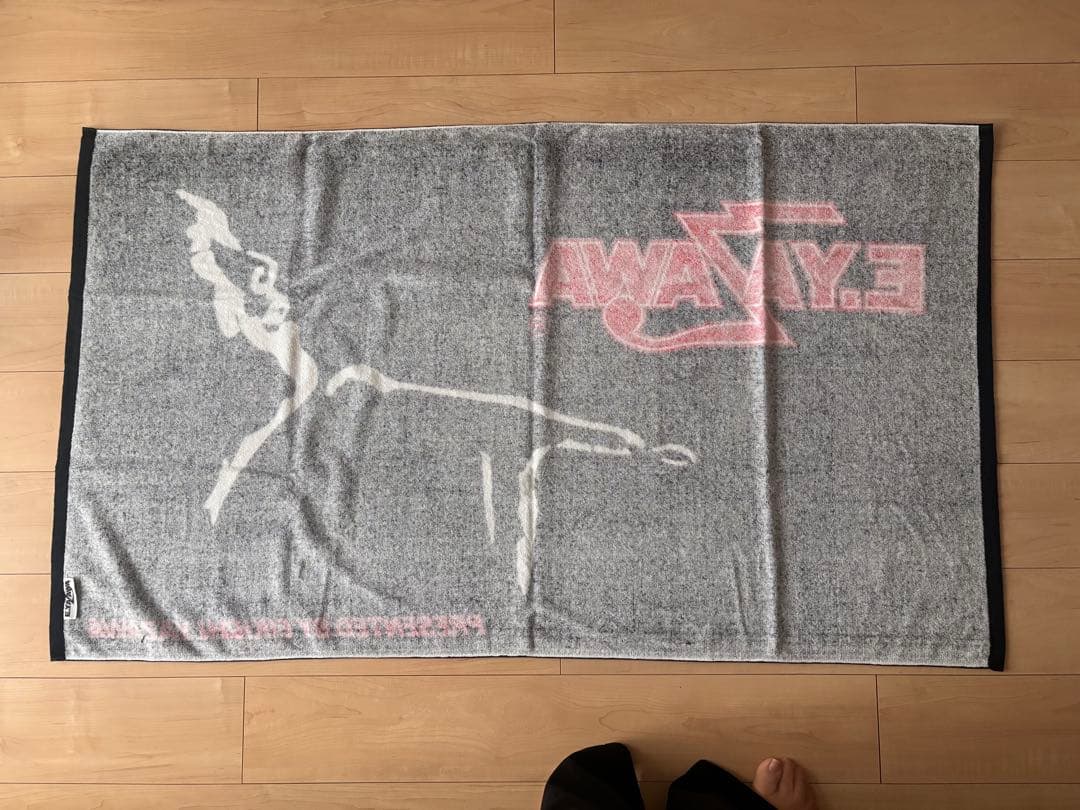 極レア E.YAZAWA タオル 赤黒シルエットデザイン SBT希少