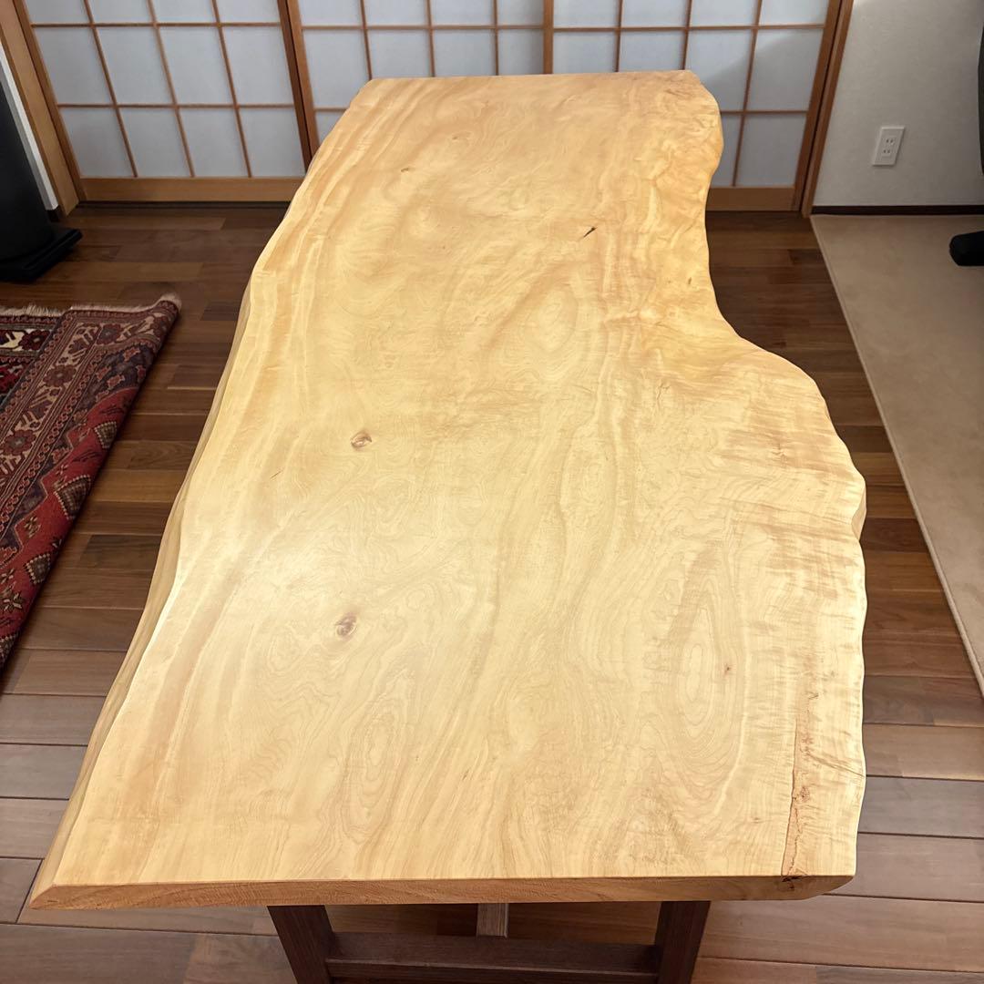 栃トチ　一枚板　ダイニングテーブル