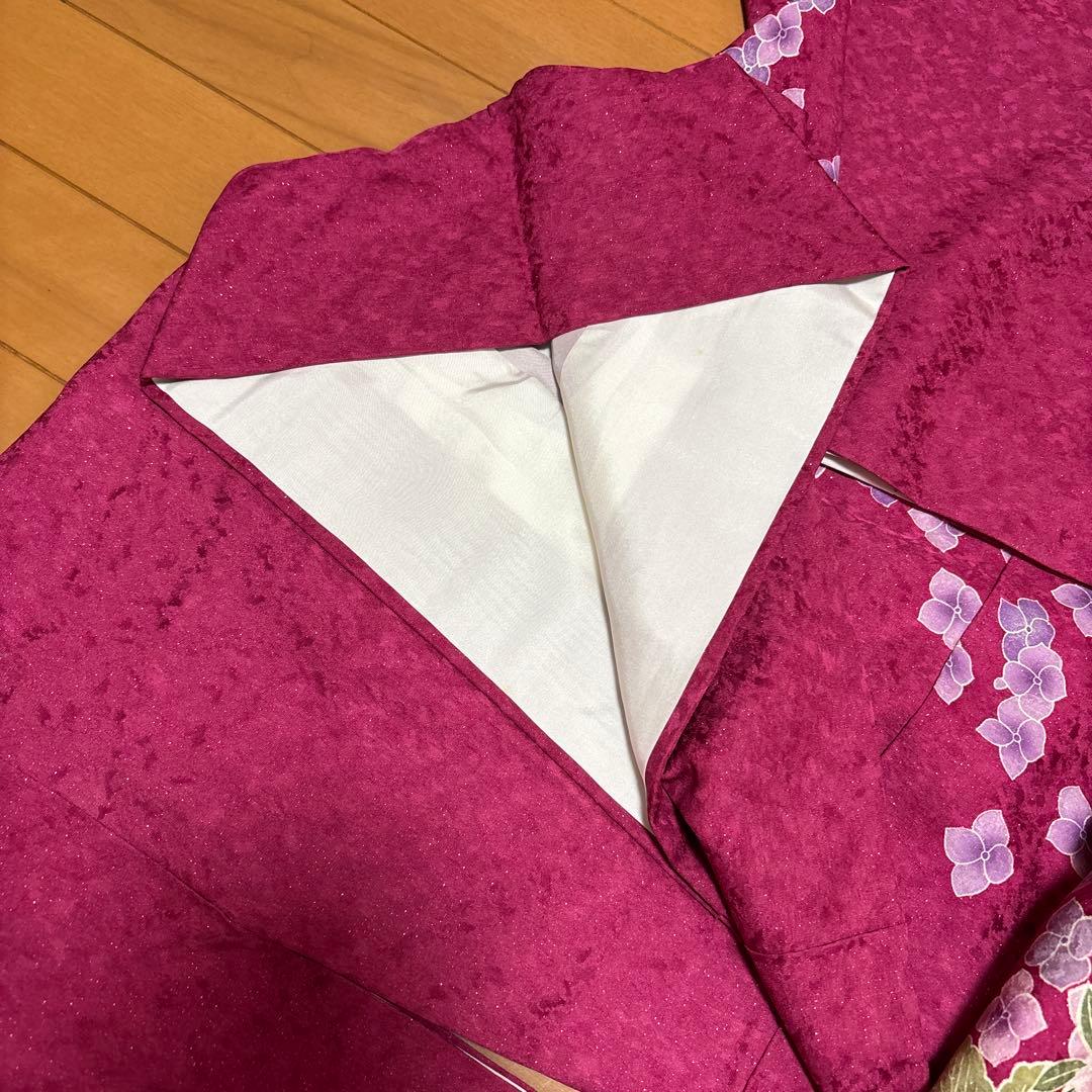 【6/25】振袖☆桜・紫陽花柄（紫色）