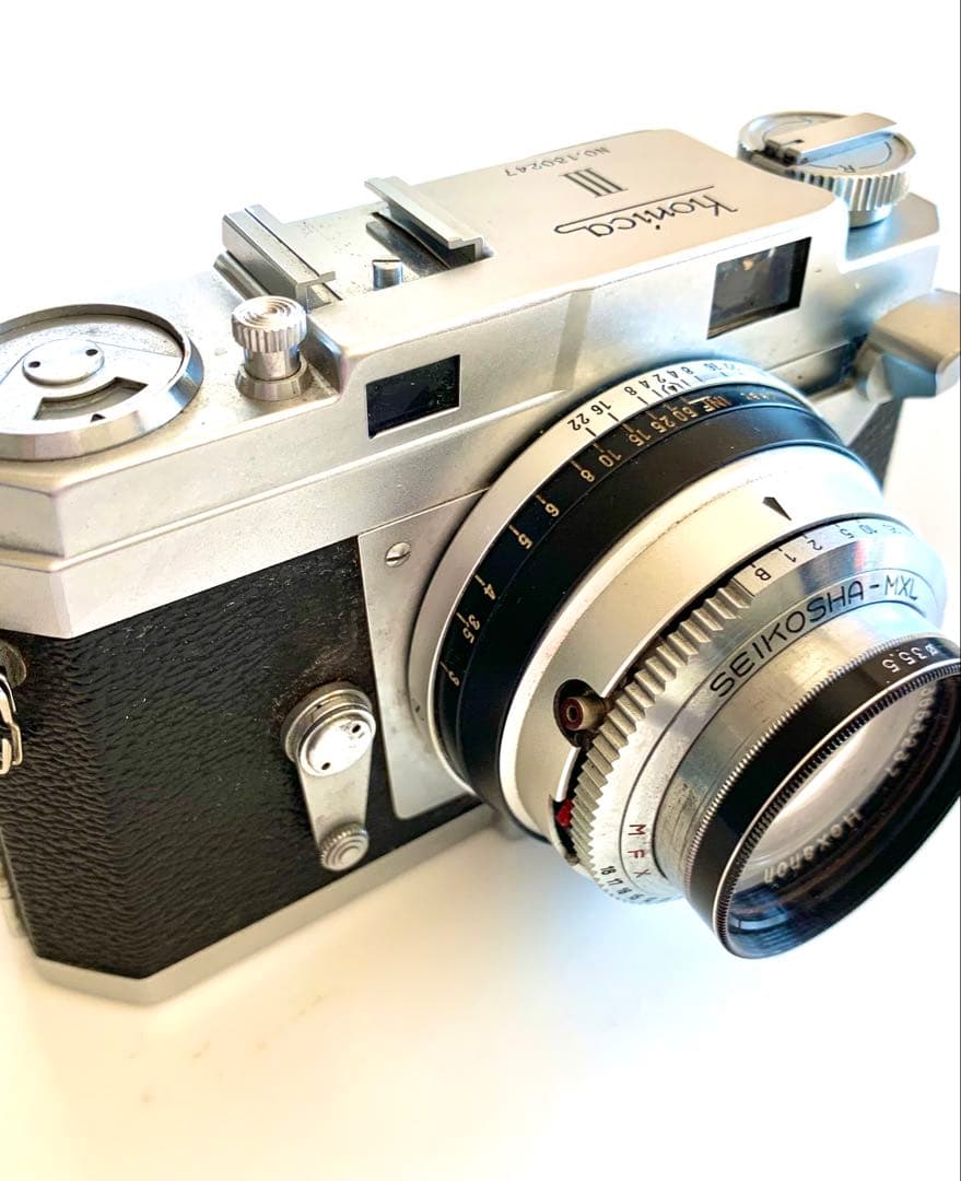 Konica III レンジファインダーカメラ、ストロボ付き