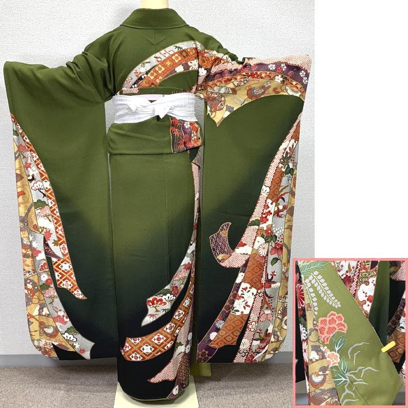 神猫412z33.412y16.小物.507u20〇古典柄 振袖 金彩