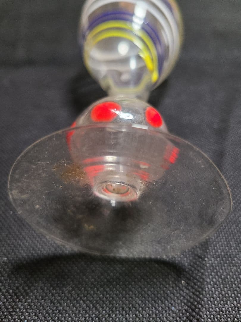 アンティークビミニガラスの花瓶