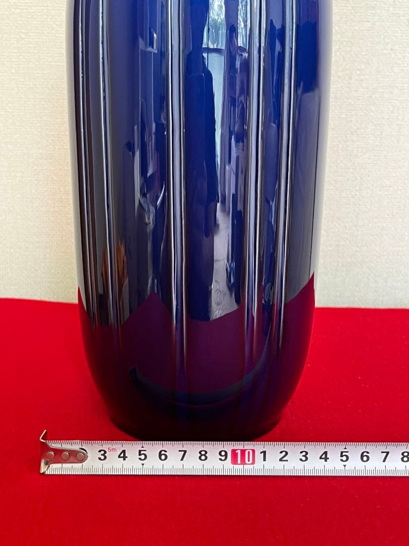 【大型 希少筋入】人間国宝 三代 徳田八十吉（正彦銘） 耀彩 花器 T205