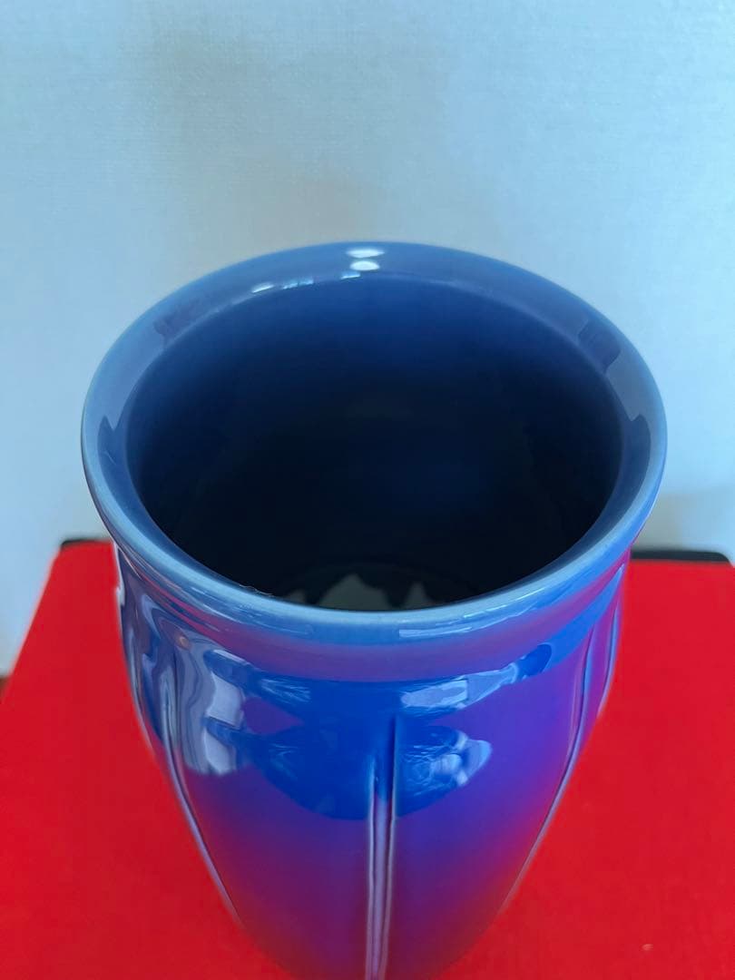 【大型 希少筋入】人間国宝 三代 徳田八十吉（正彦銘） 耀彩 花器 T205