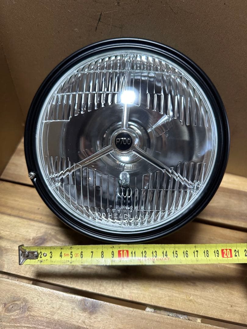 新品/未使用品180π用ルーカス/スリーポイントヘッドライト/検索SR400