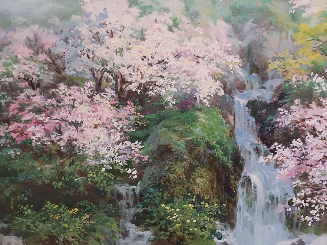 徐波　「春の息吹」 油彩　P15号　中国美術家協会　中国遼寧省　三越個展10回