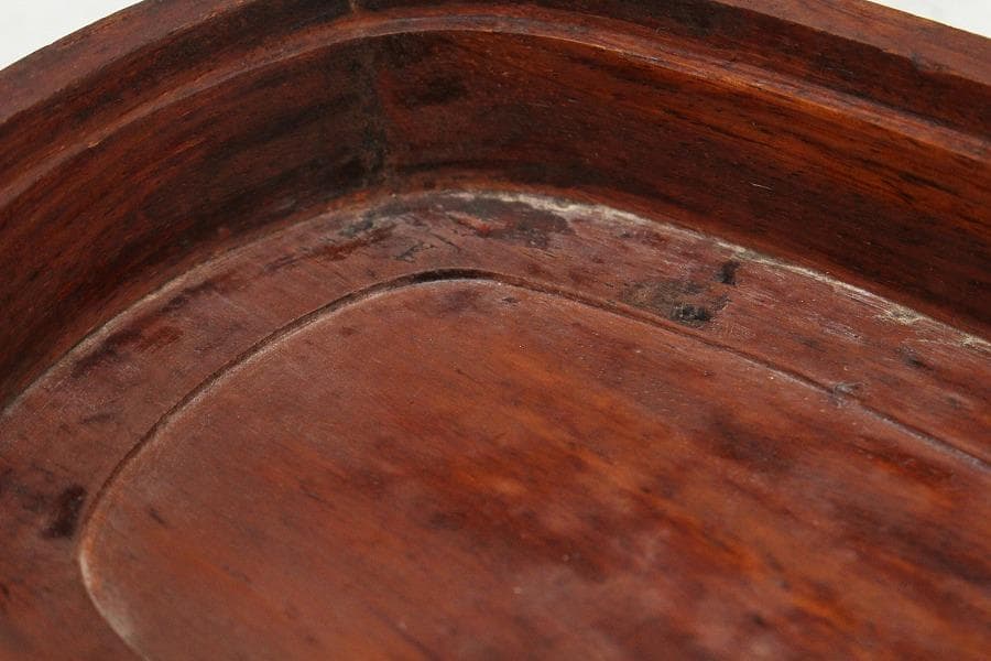 中国美術 楕円形 端渓 硯 文房具(K-LC733)