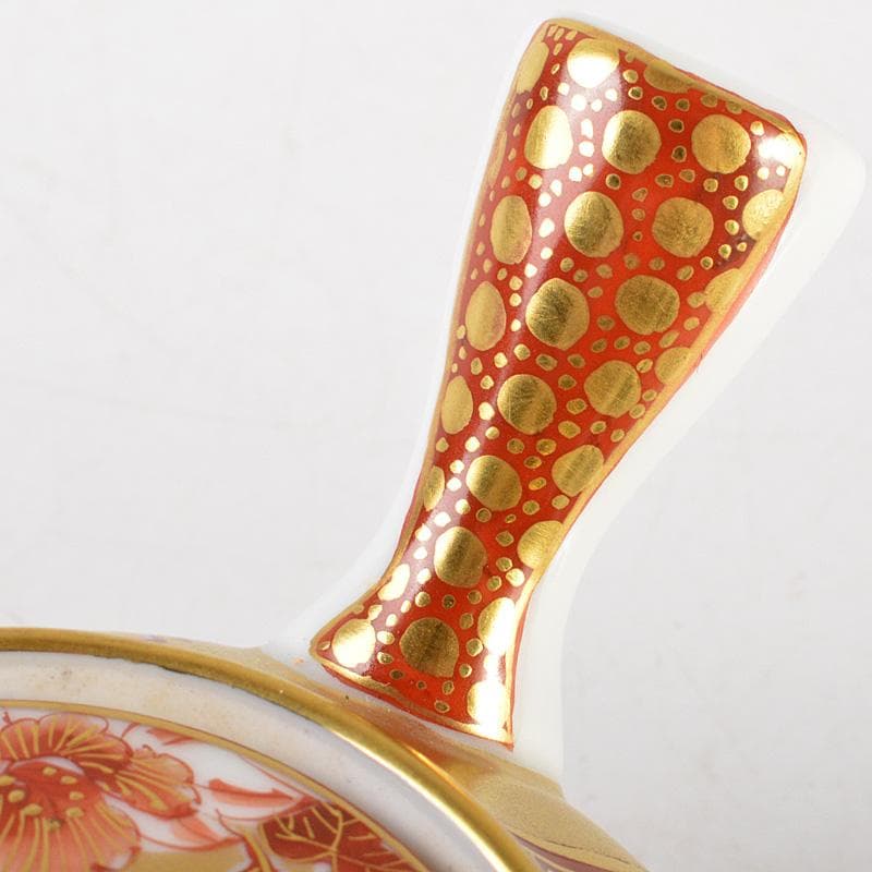 九谷焼　錦生窯　本多順一作　小茶器揃　急須　煎茶碗五客　湯冷　共箱　GR7272