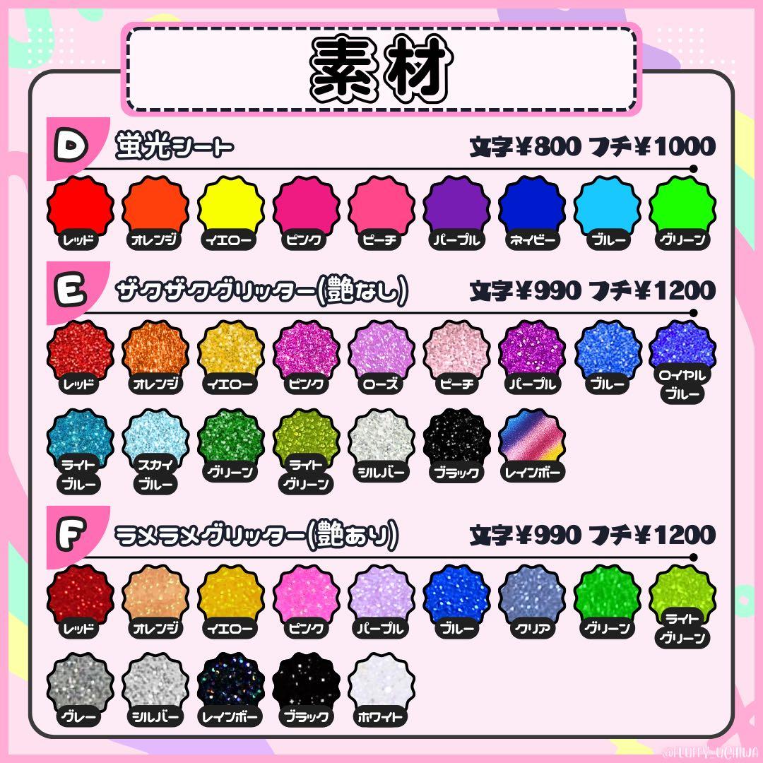 うちわ文字 団扇屋さん オーダー ぷっくり ネームボード 連結パネル 折り畳み