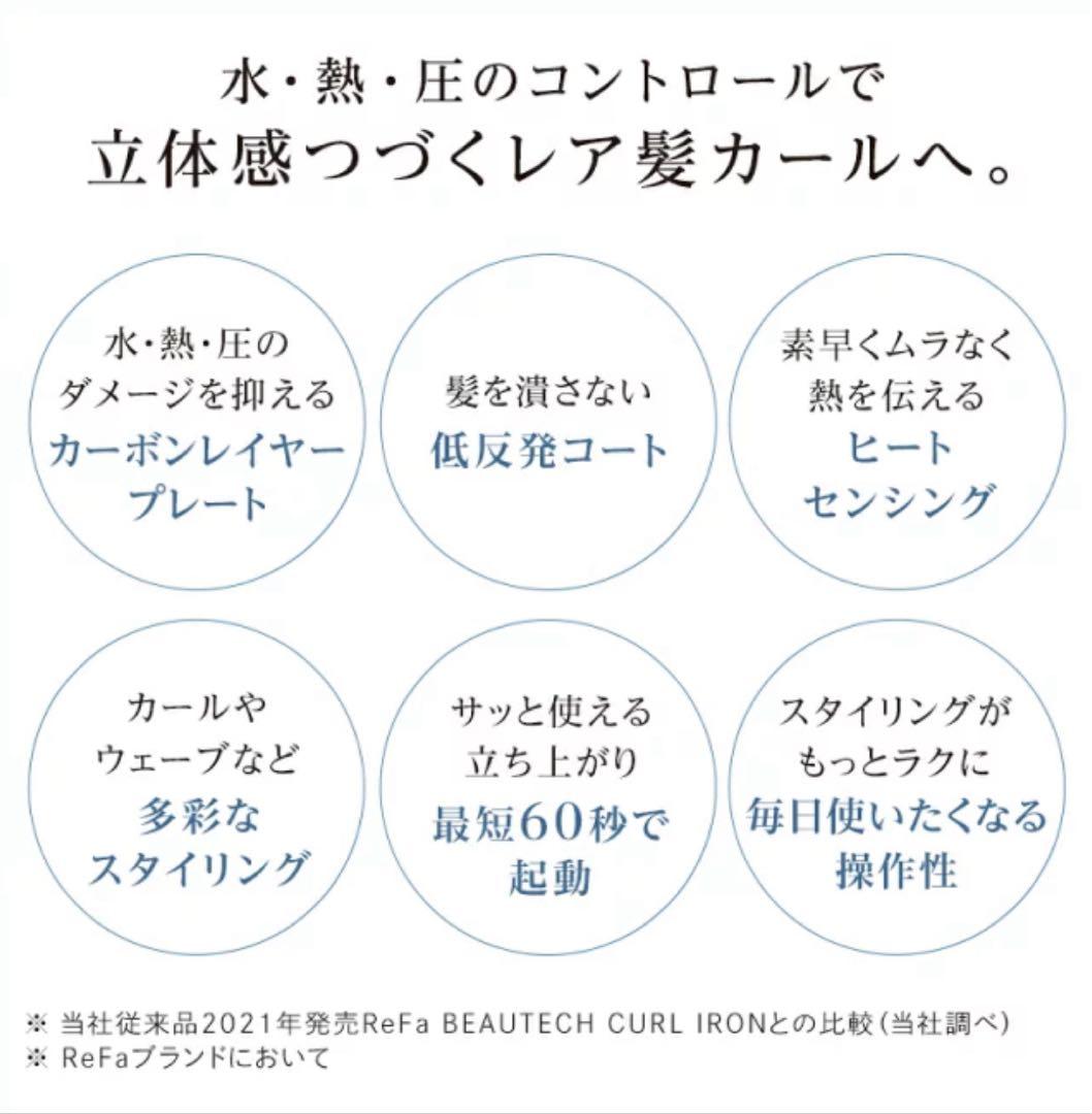リファReFa CURL IRON PRO 19ミリ コテカール　ヘアアイロン
