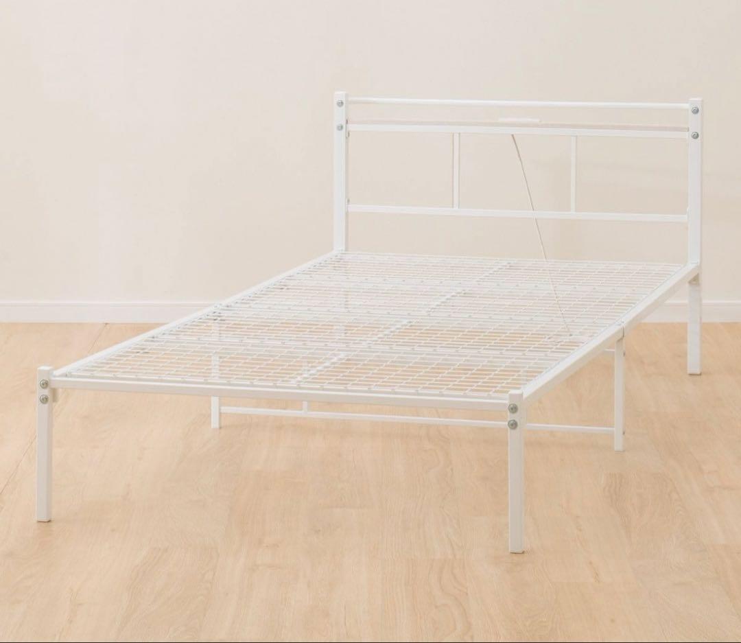 ニトリ パイプベッド シングル ホワイト 白 送料込！！