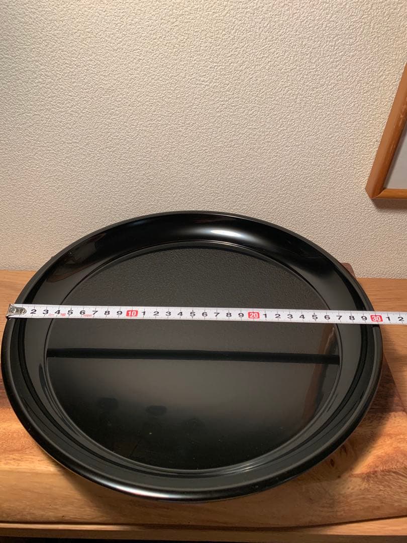 大圓盆 堅地本漆塗 漆器 茶道 裏千家 箱付き 大円本