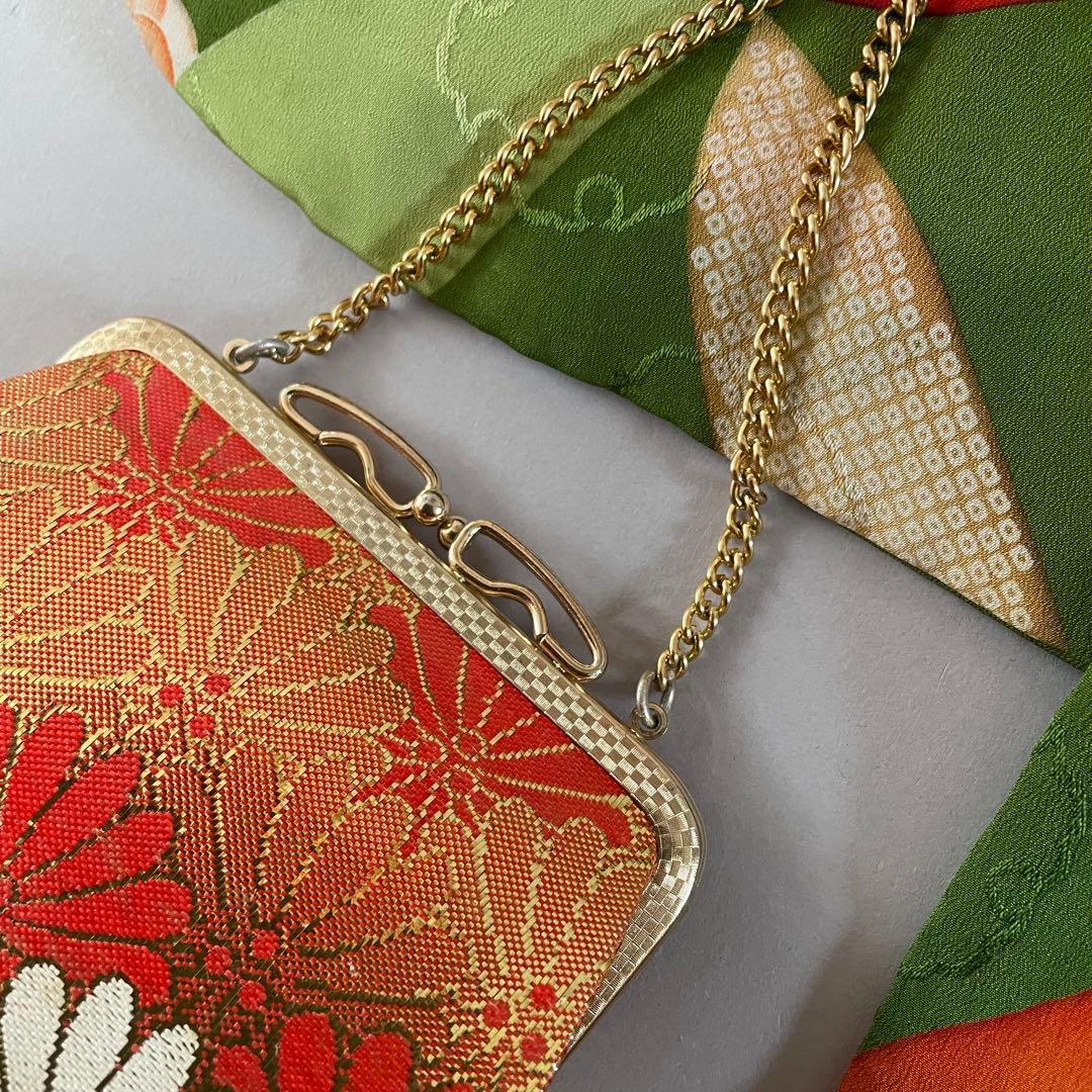 七五三　3歳　アンティークお着物セット　正絹　被布　髪飾り付き