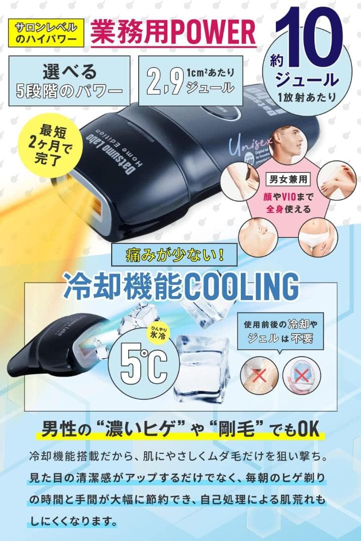 脱毛ラボ ホームエディション ( ブラック ) 家庭用光美容器 VIO対応